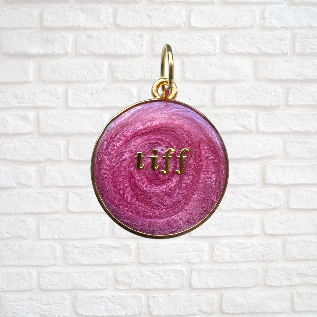 Electric Pink Pet ID Tag