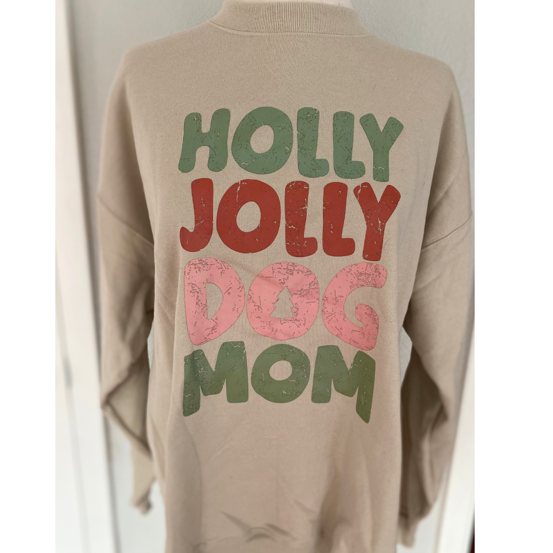 Holly Jolly Dog Mom Sweatshirt