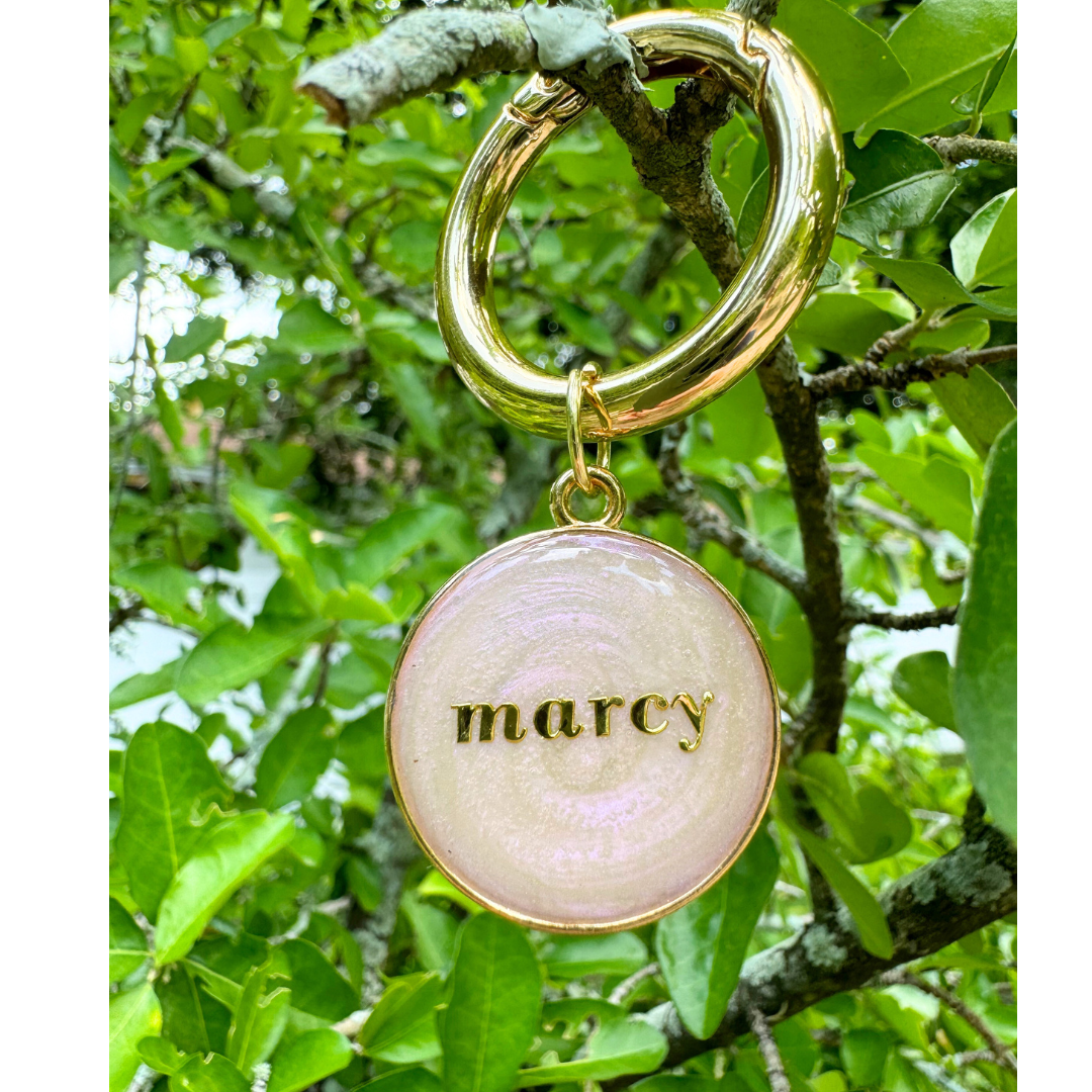 Violet Pearl Pet ID Tag