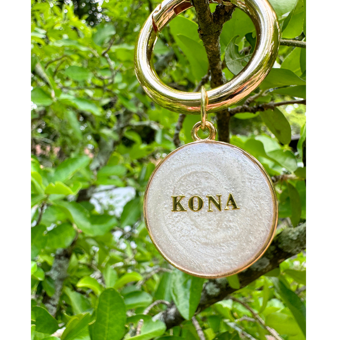 White Pearl Pet ID Tag