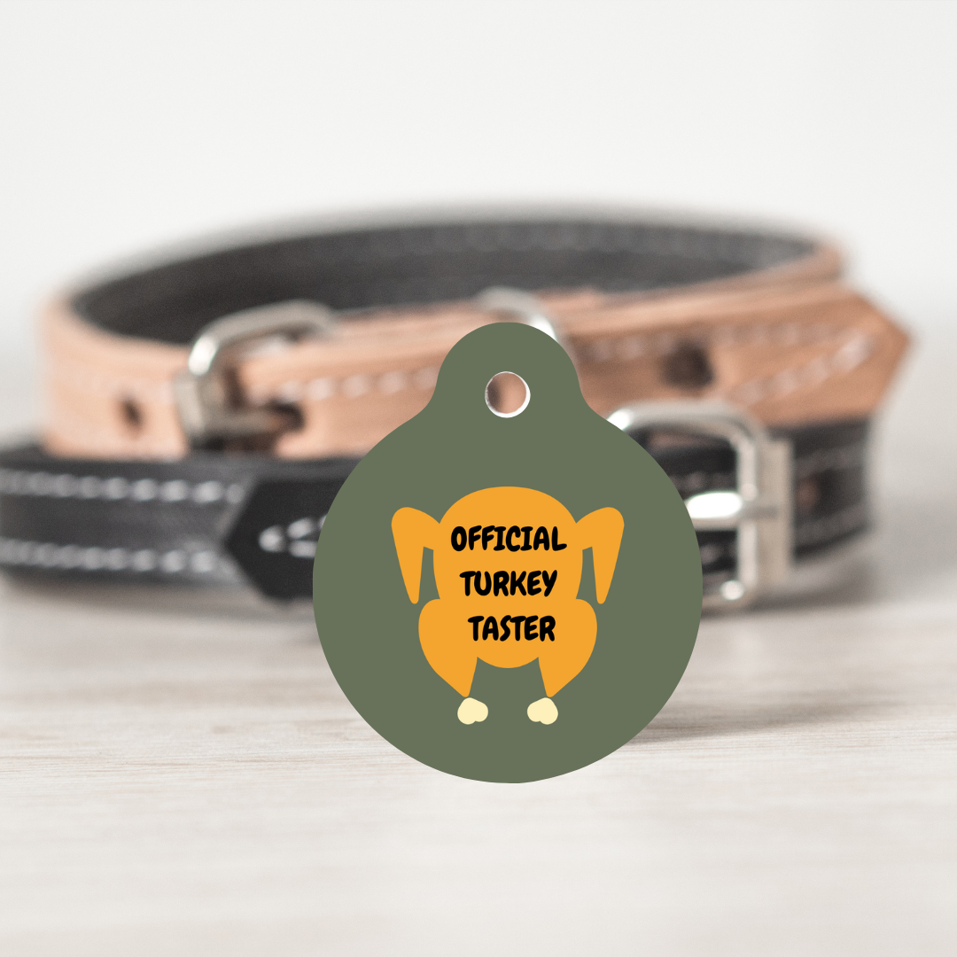 Official Turkey Taster QR Code Pet ID Tag