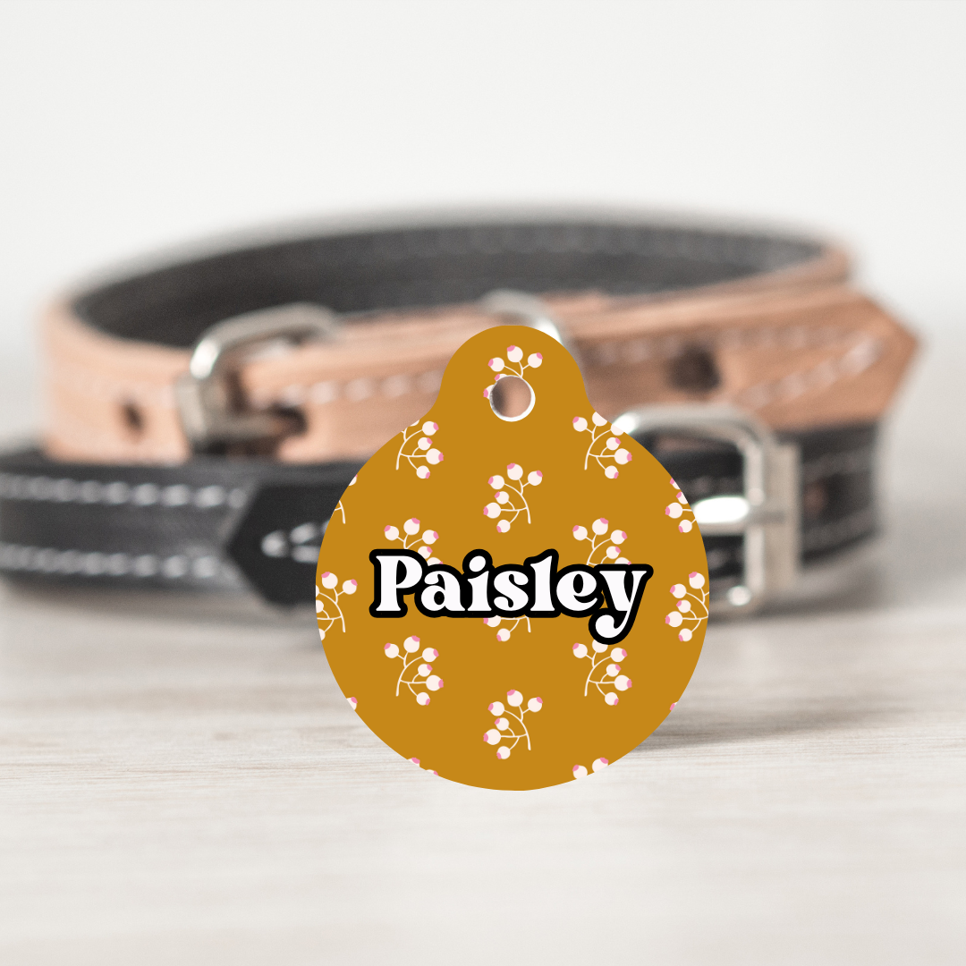 Fall Ember QR Code Pet ID Tag
