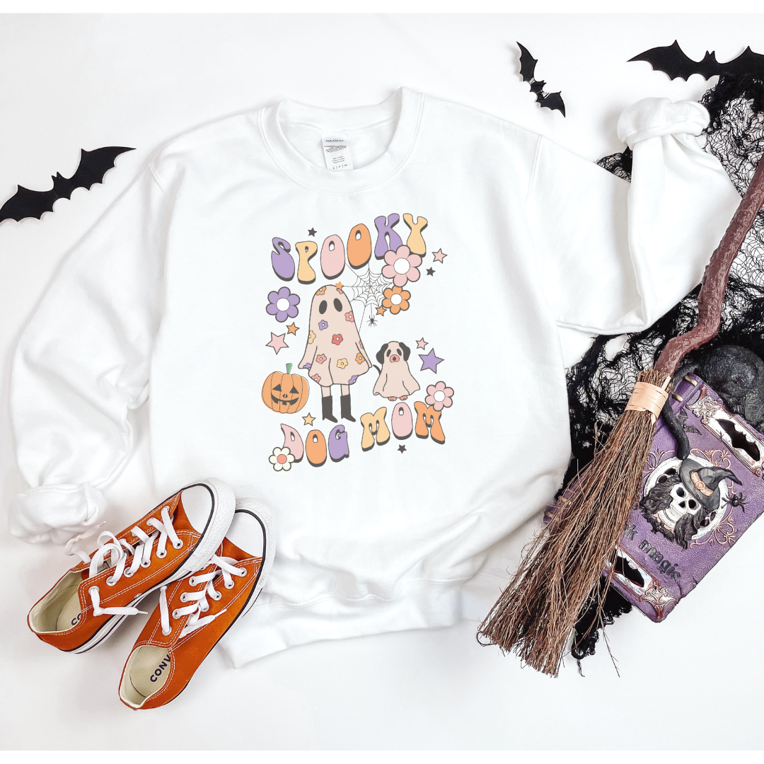 Spooky Dog Mom Sweatshirt and T-Shirt