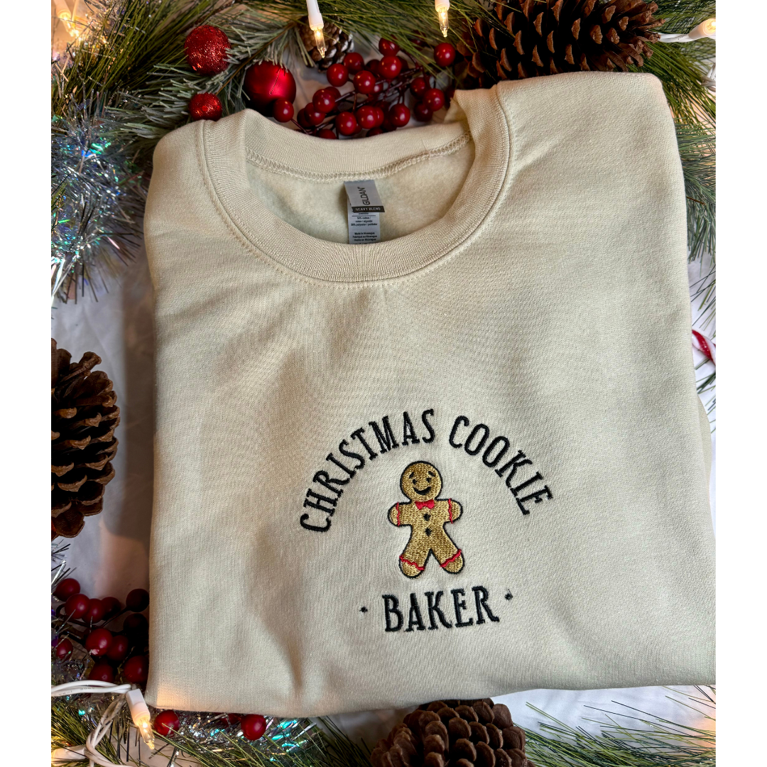 Christmas Cookie Baker Embroidered Sweatshirt