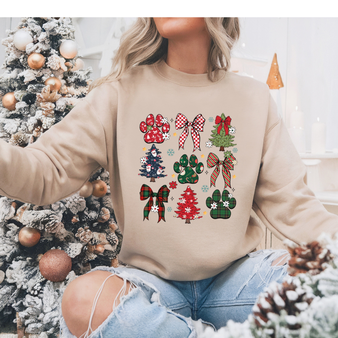 Coquette Dog Mom Bow Sweatshirt