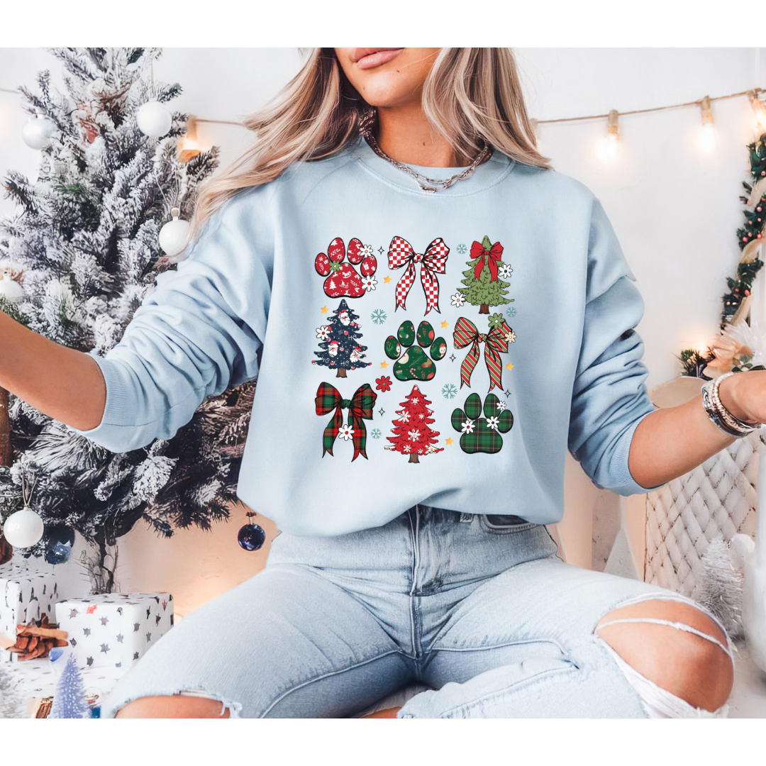 Coquette Dog Mom Bow Sweatshirt
