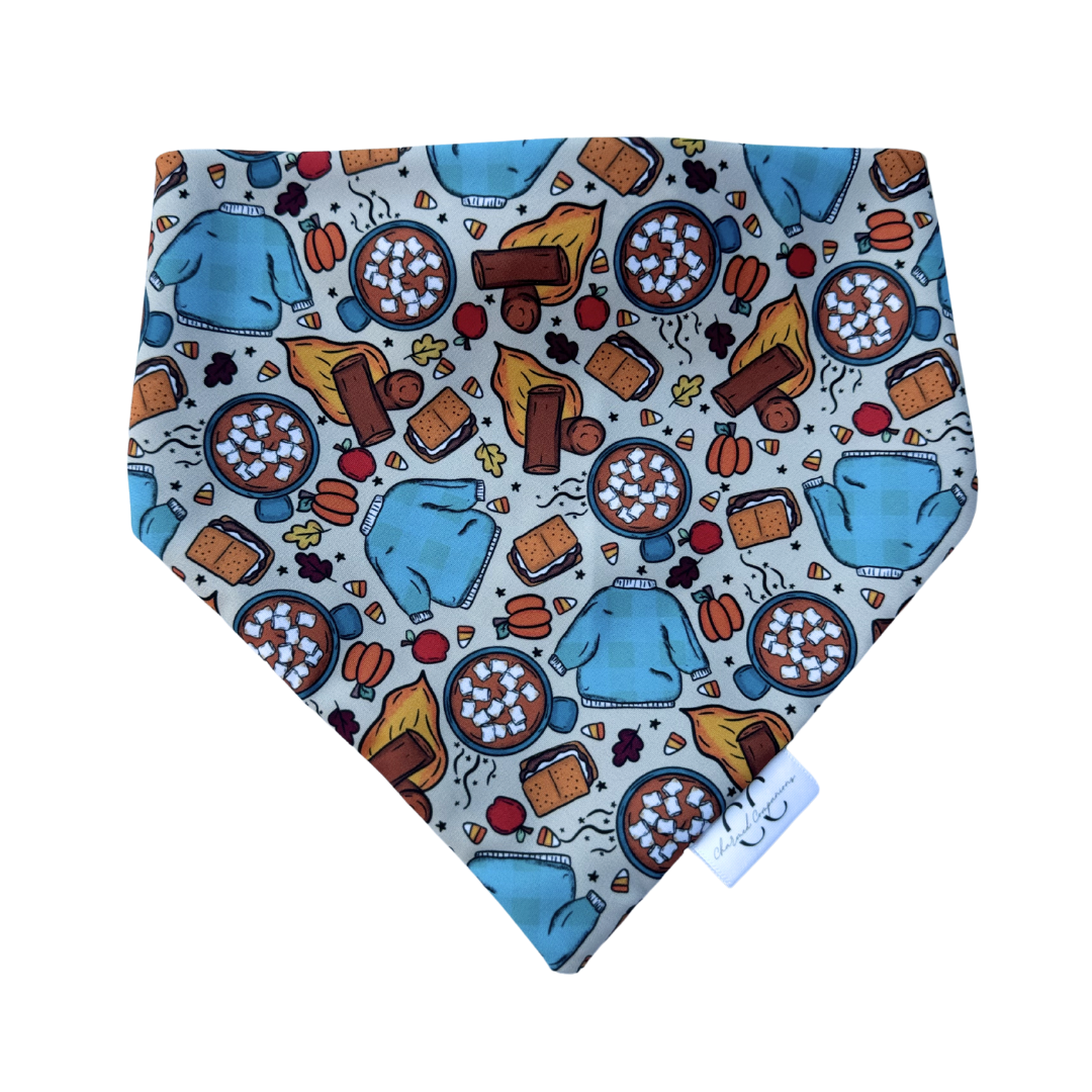Campfire Smores Scrunchie Dog Bandana