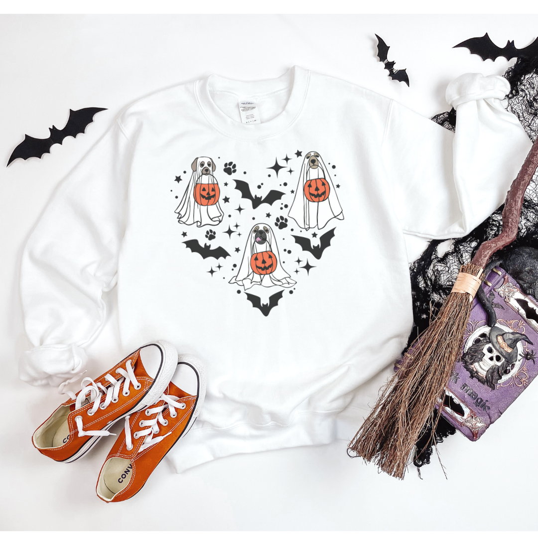 Ghosty Dog Heart Sweatshirt