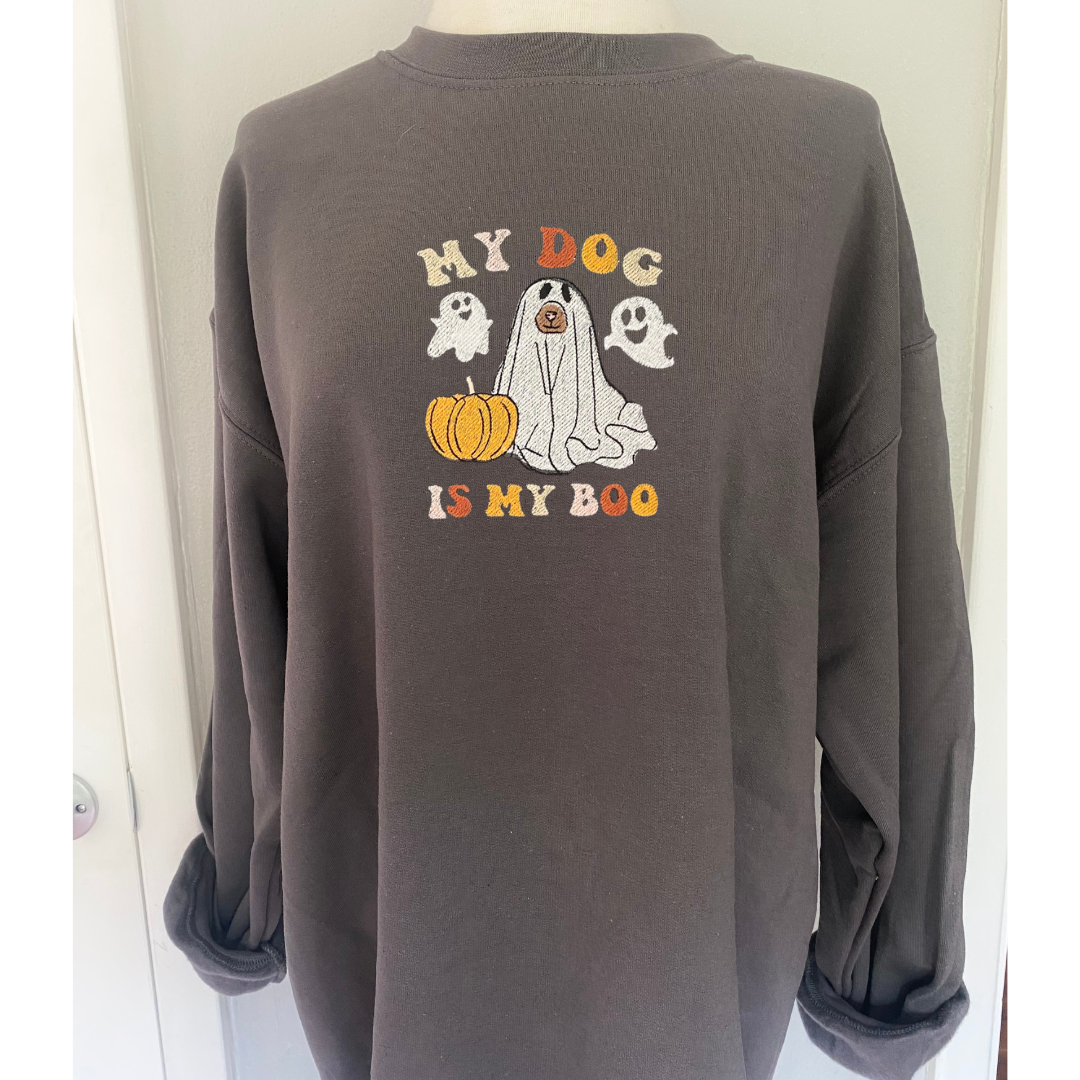 My Dog is my Boo Embroidered Sweatshirt