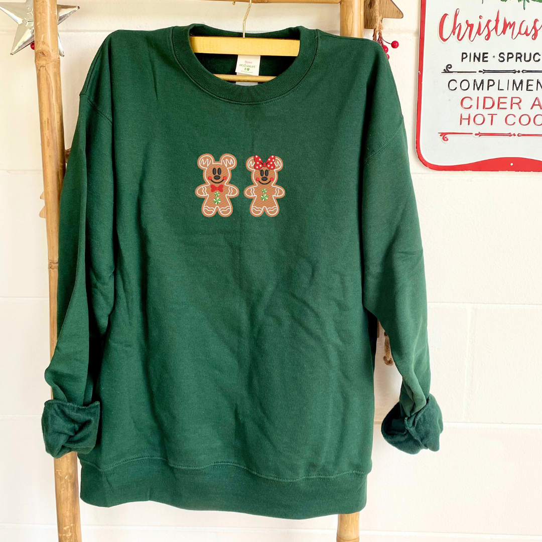 Gingerbread Cookie Embroidered Sweatshirt