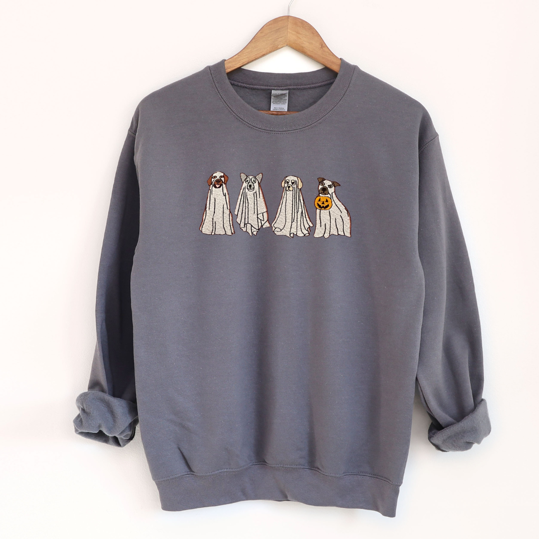 Ghosty Dog Embroidered Sweatshirt