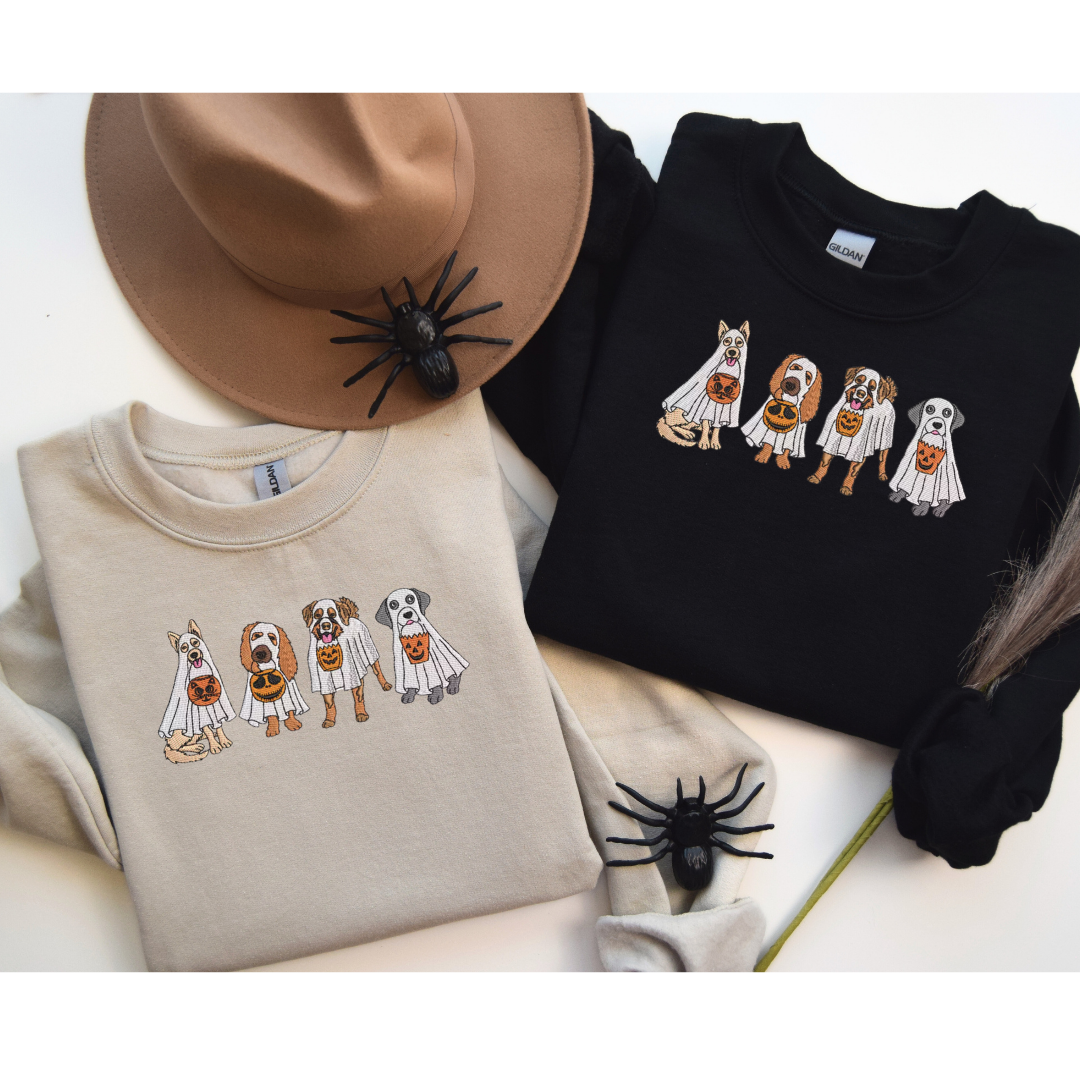 NEW Ghosty Dog Embroidered Sweatshirt Version 2