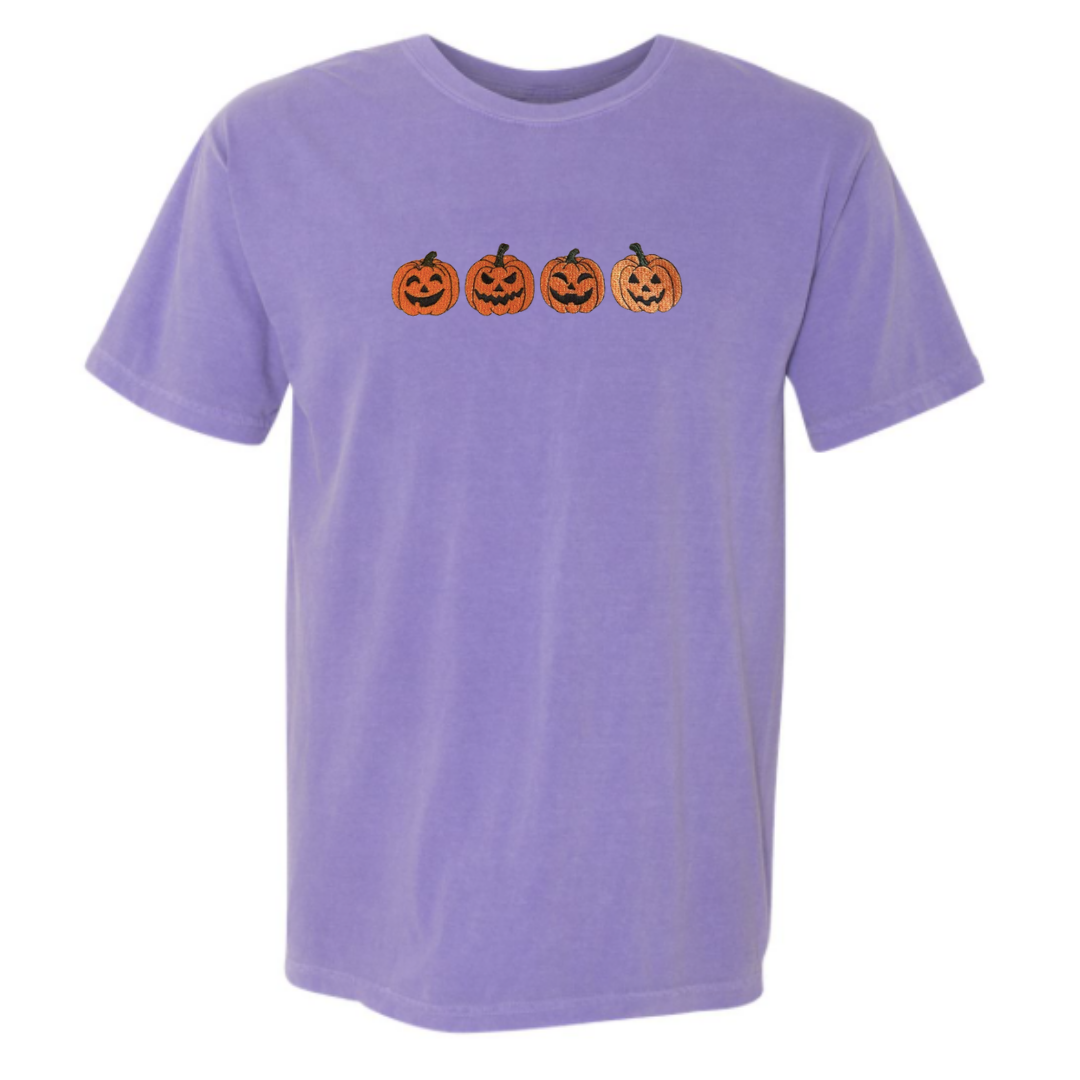 Embroidered Jack'O'Lanterns T-Shirt