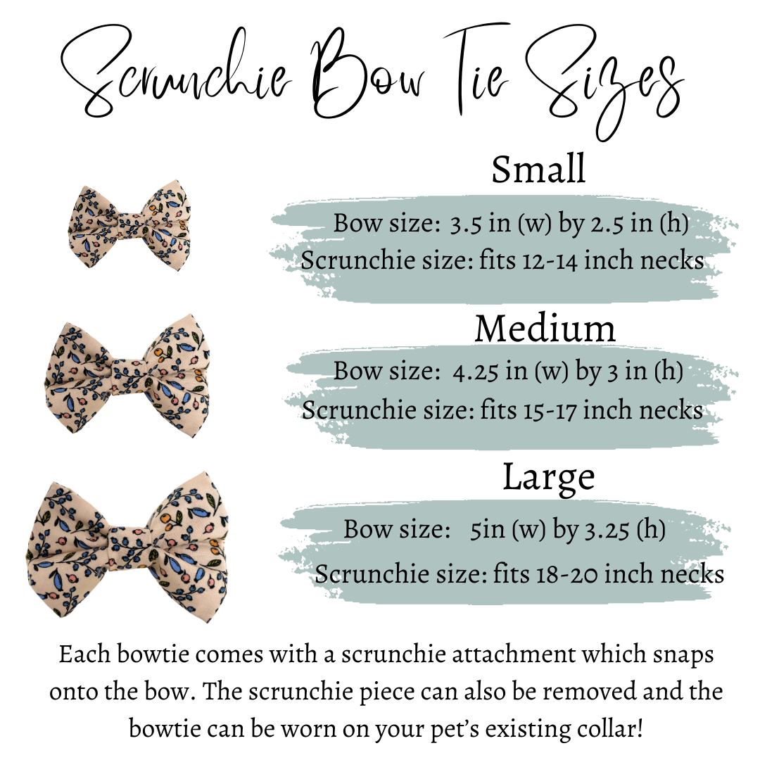 Minimalist Scrunchie Dog Bowtie