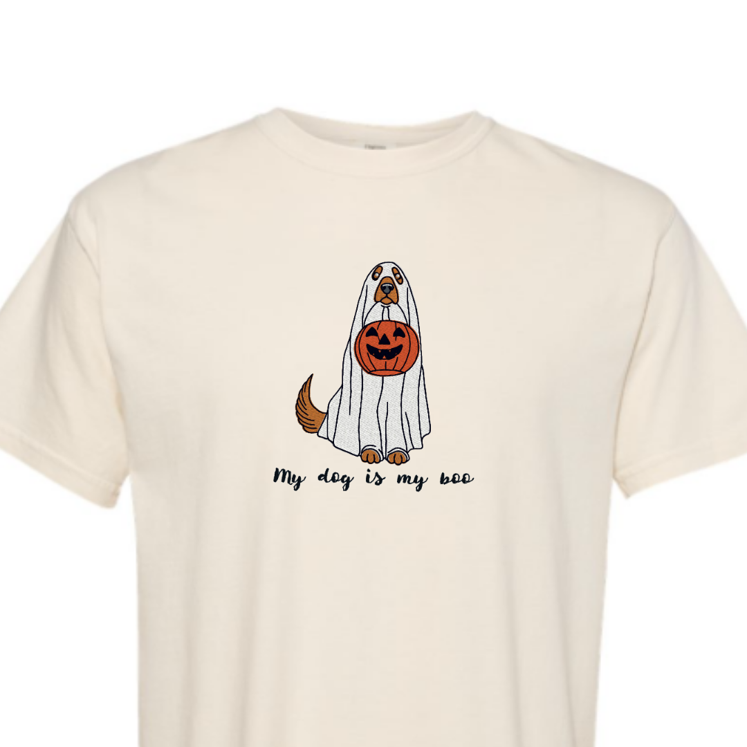 My Dog is My Boo Embroidered T-Shirt