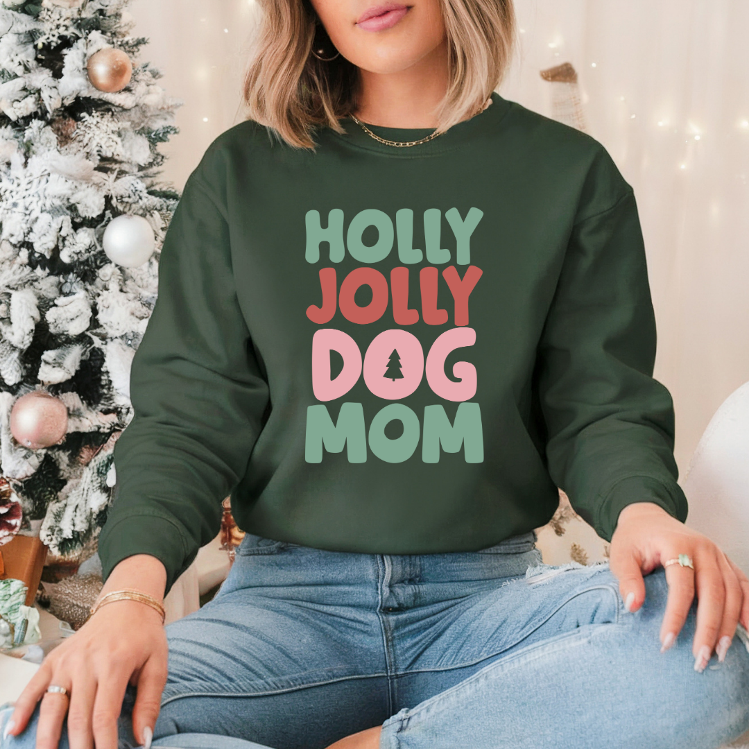Holly Jolly Dog Mom Sweatshirt