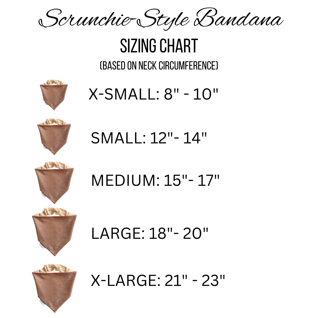 Nautical Seahorses Scrunchie Dog Bandana