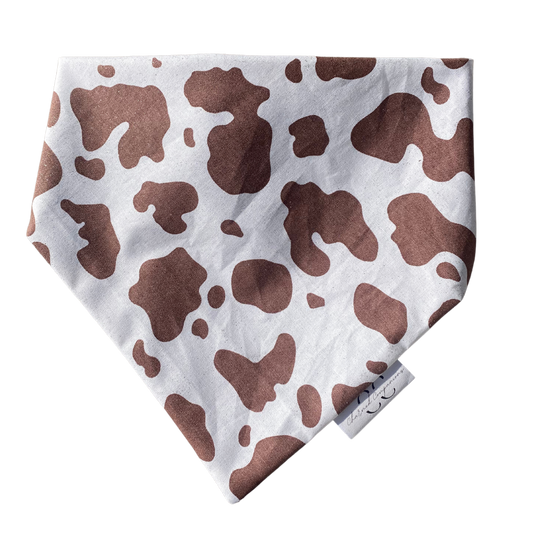 Brown Sparkle Cow Dog Bandana