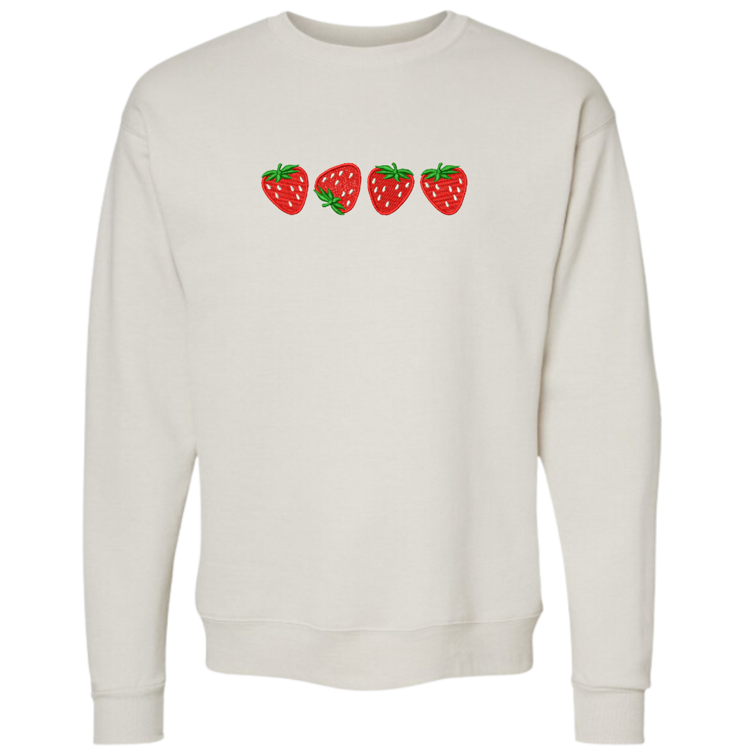 Strawberry Pickin' Embroidered Sweatshirt