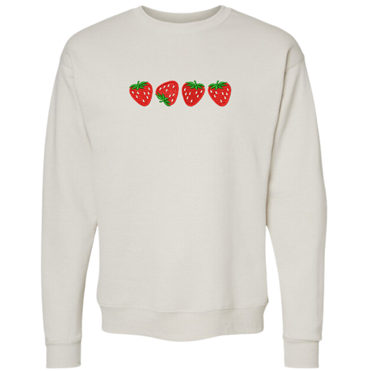 Strawberry Pickin' Embroidered Sweatshirt