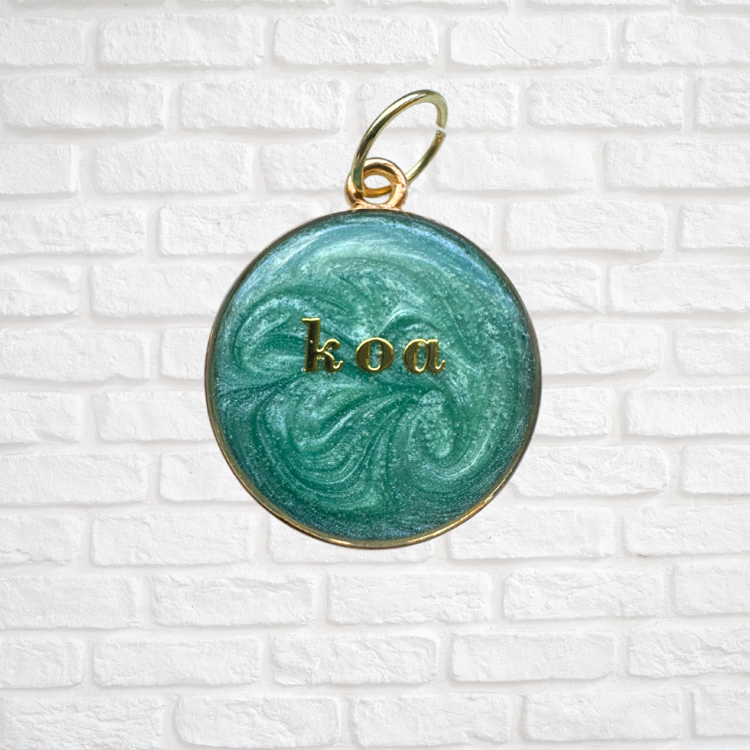 Light Green Swirl Pet ID Tag