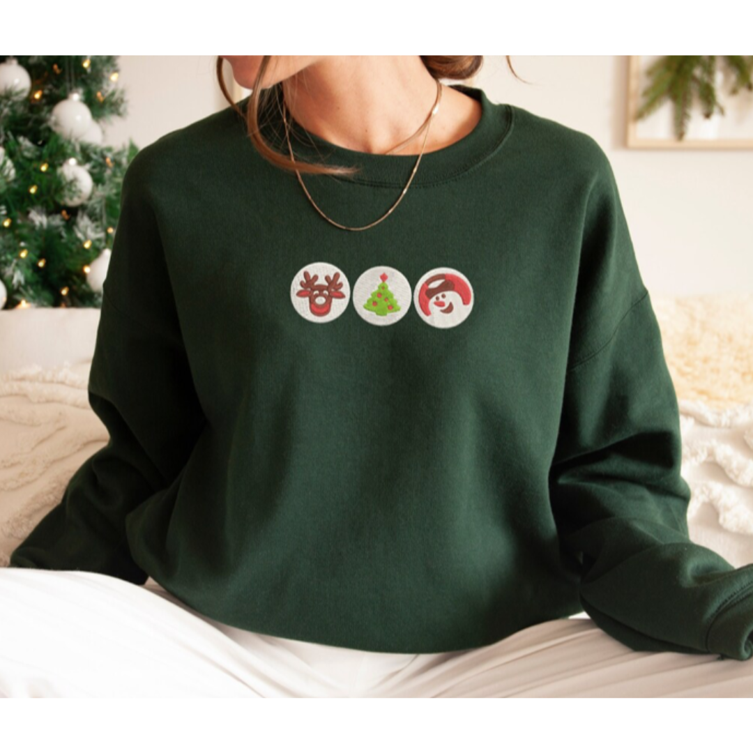 Christmas Cookie Embroidered Sweatshirt