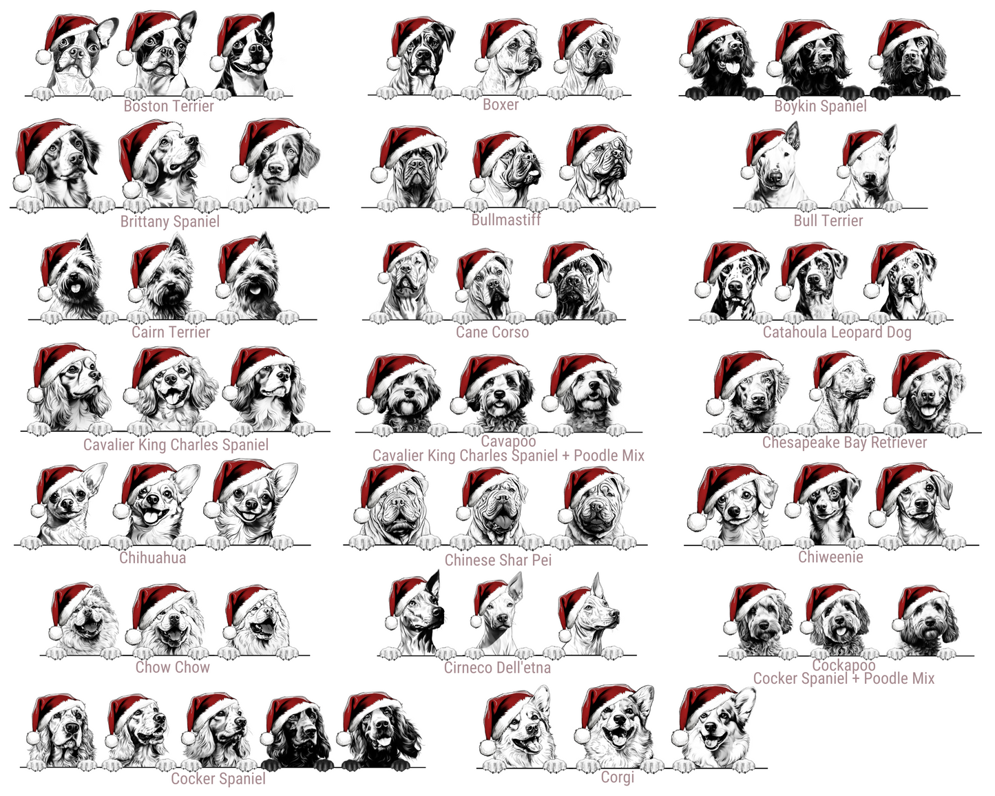 Dog Breed Festive Sweatshirt