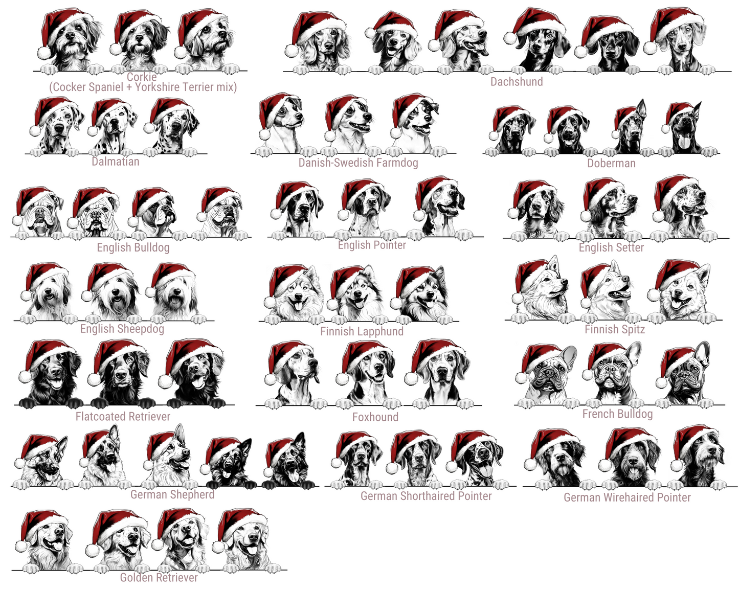 Dog Breed Festive Sweatshirt