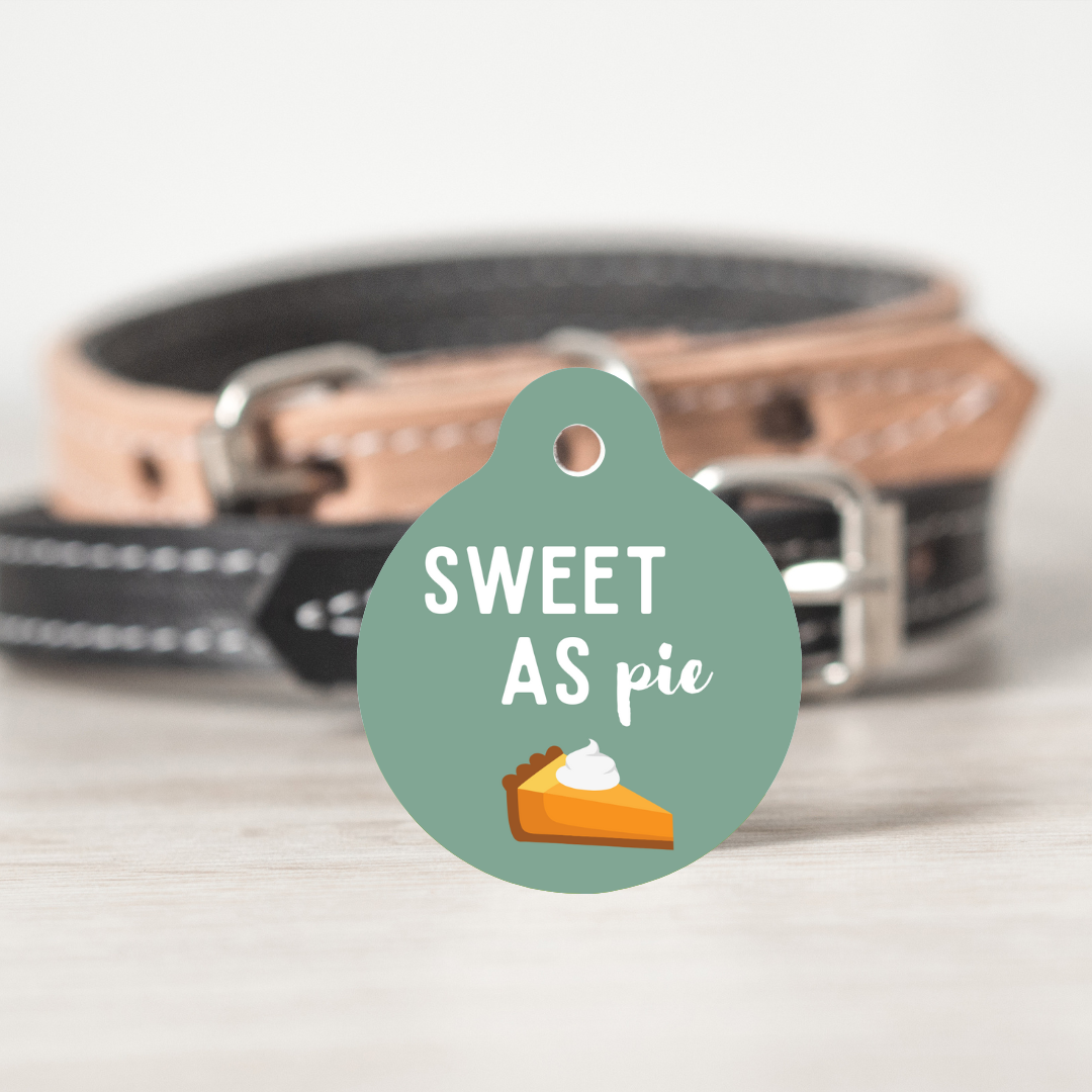 Sweet As Pie QR Code Pet ID Tag