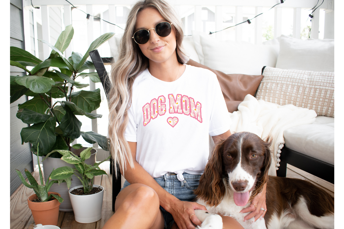 Dog Mom Floral T-shirt