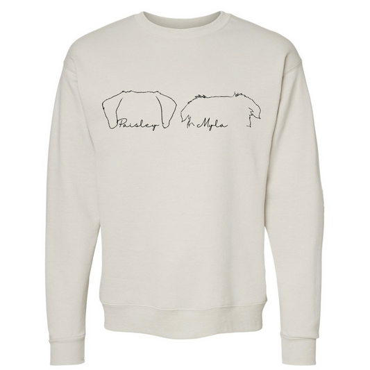 Custom Dog Ear Outline Sweatshirt