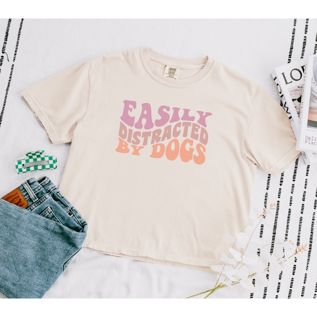 Easily Distracted By Dogs Boxy Tee