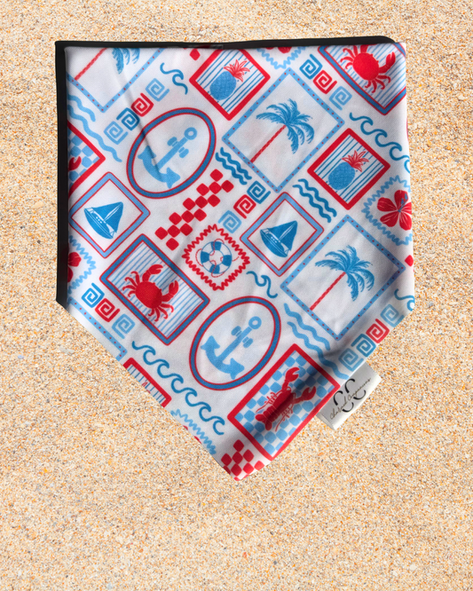 Nautical Vibes Scrunchie Dog Swimdana
