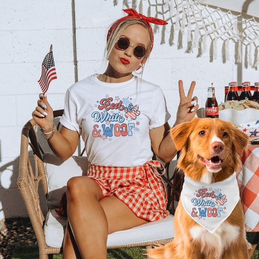 Red White and Woof T-shirt