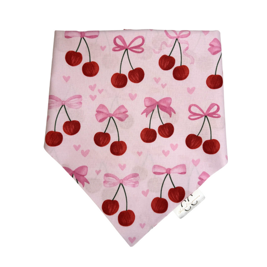 Cherry Sweet Scrunchie Dog Bandana