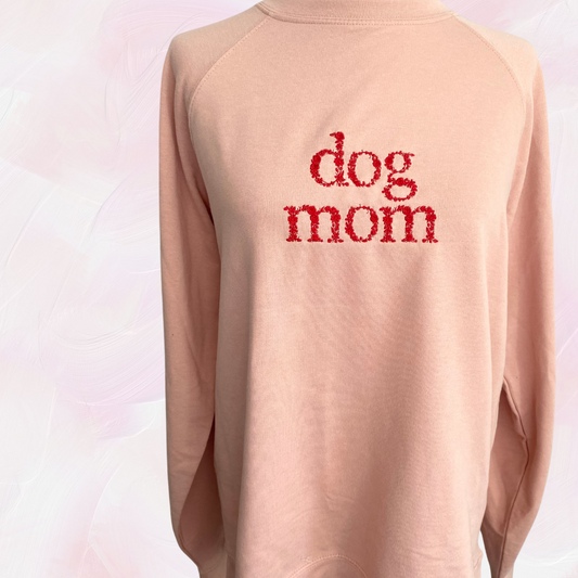 Dog Mom Rose Embroidered Sweatshirt