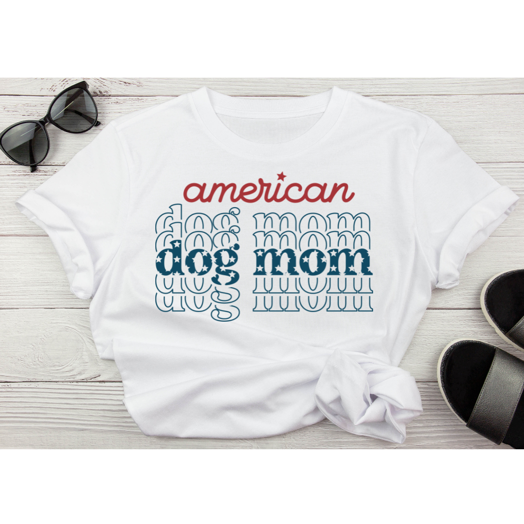 American Dog Mom T-shirt