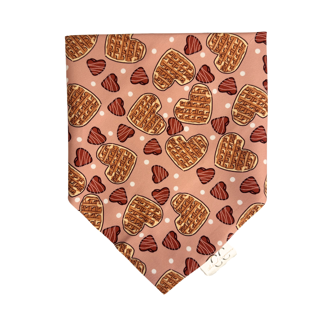 Waffley Cute Scrunchie Dog Bandana