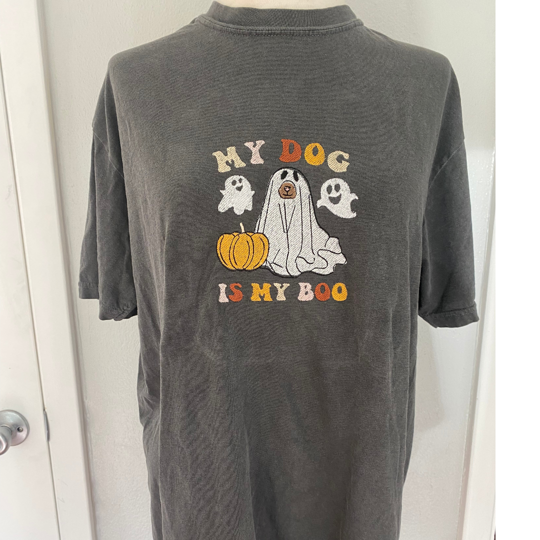 My Dog is My Boo Embroidered T-Shirt