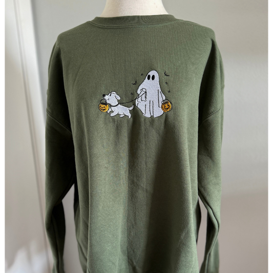 Spooky Stroll Embroidered Sweatshirt