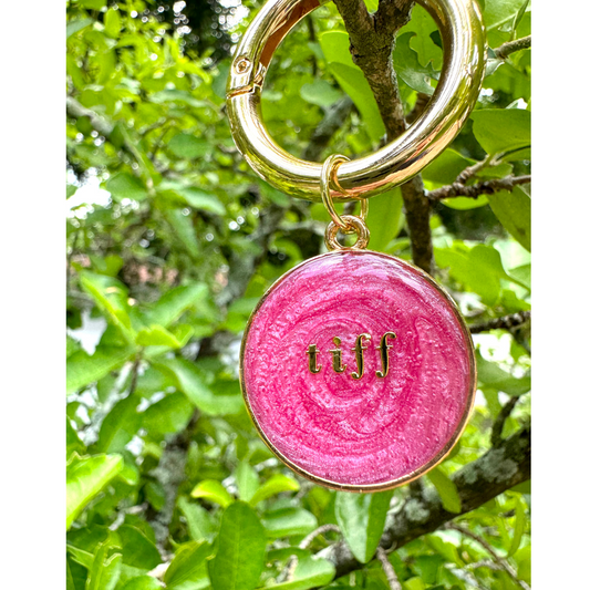 Electric Pink Pet ID Tag