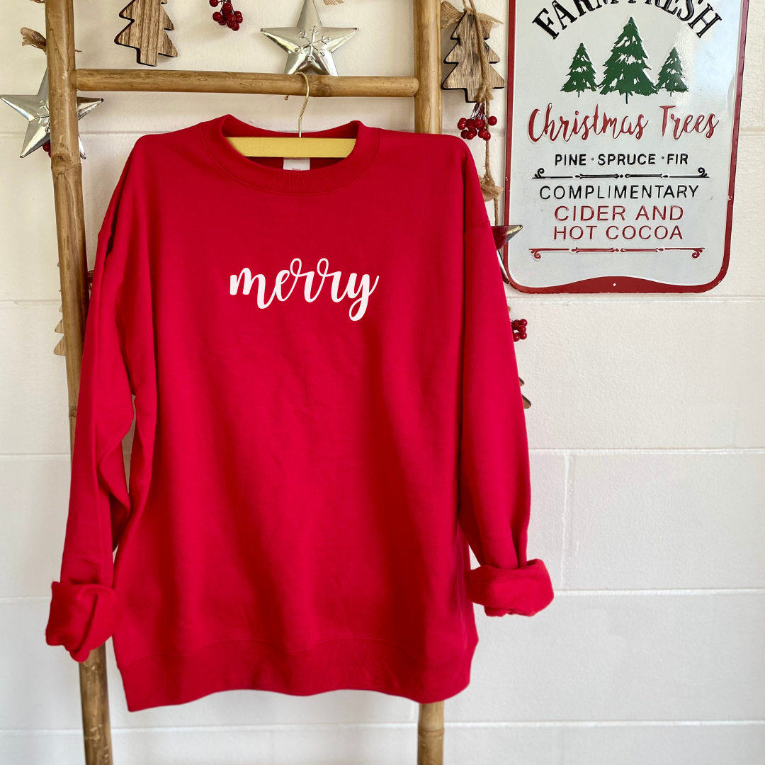 Merry Embroidered Sweatshirt