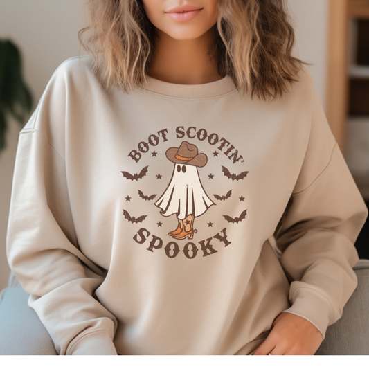 Boot Scootin' Spooky Sweatshirt and T-Shirt
