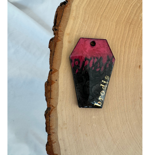 Coffin Pet ID Tag