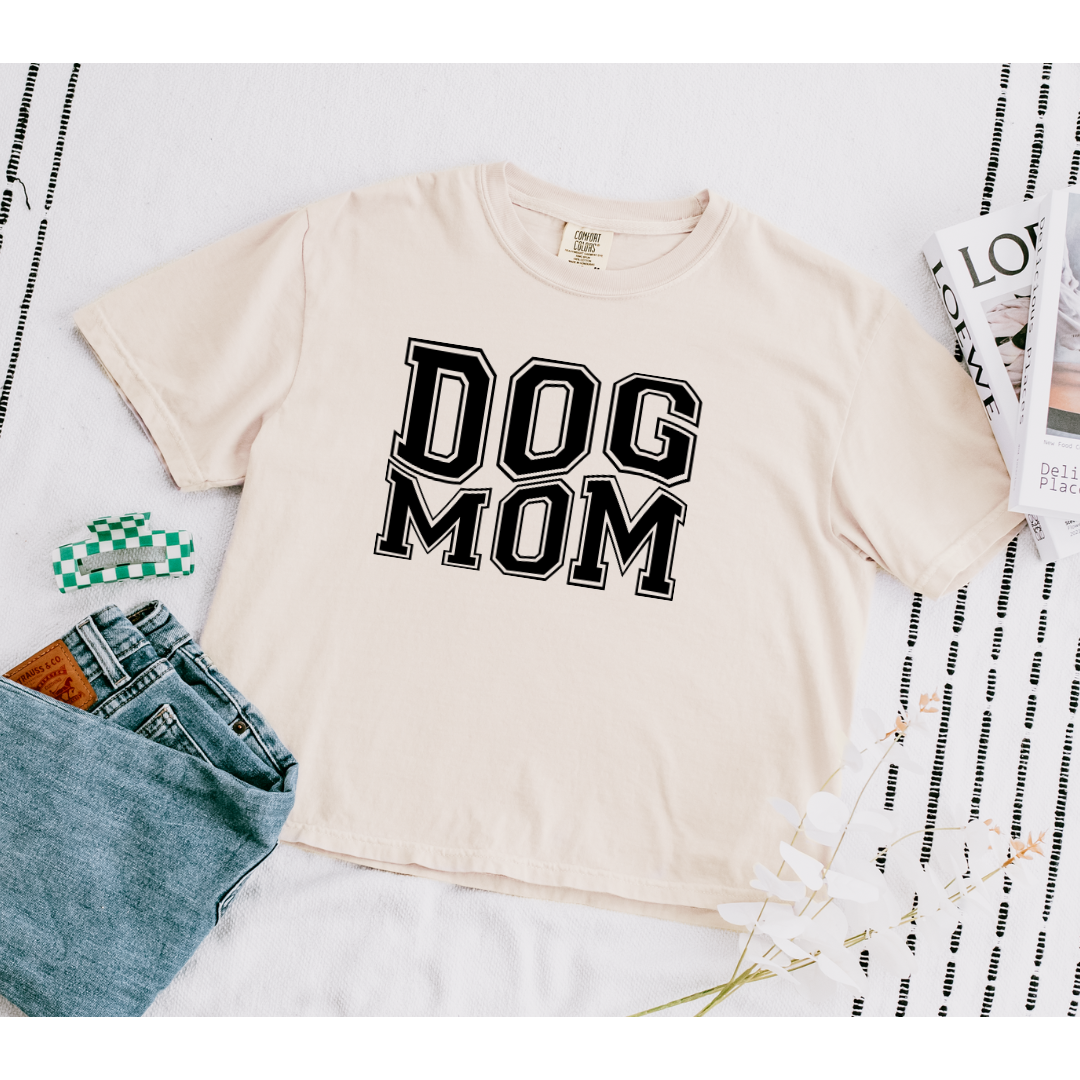 Dog Mom Varsity Boxy Tee