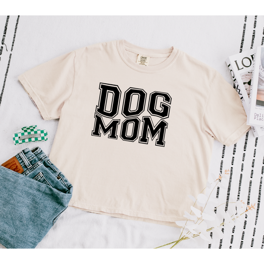 Dog Mom Varsity Boxy Tee