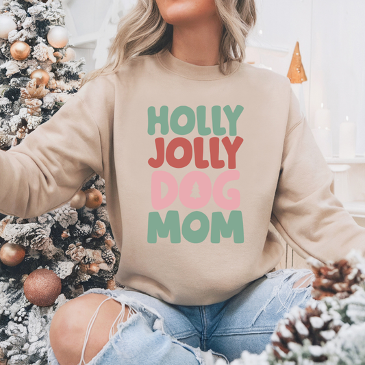 Holly Jolly Dog Mom Sweatshirt