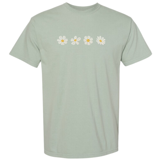 Embroidered Daisies T-Shirt
