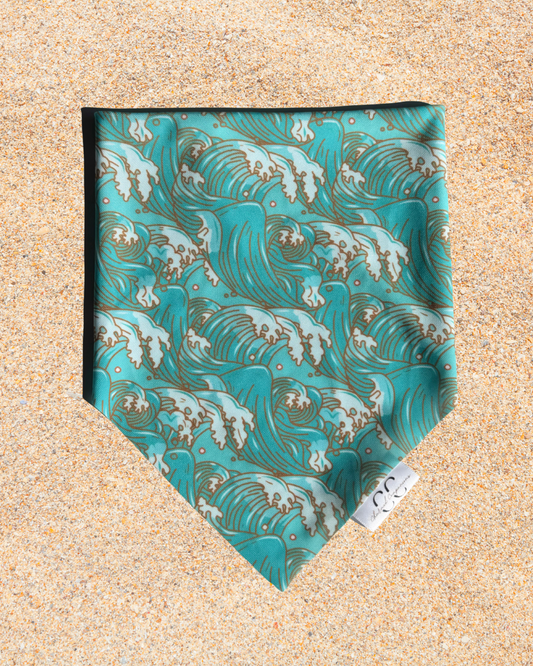 Seafoam Swirl Scrunchie Dog Swimdana