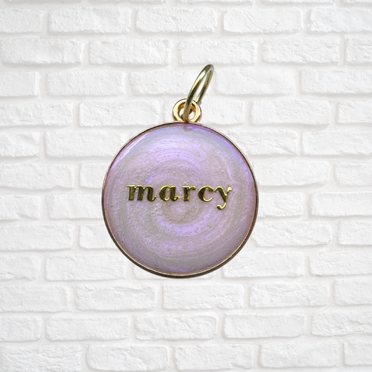 Violet Pearl Pet ID Tag